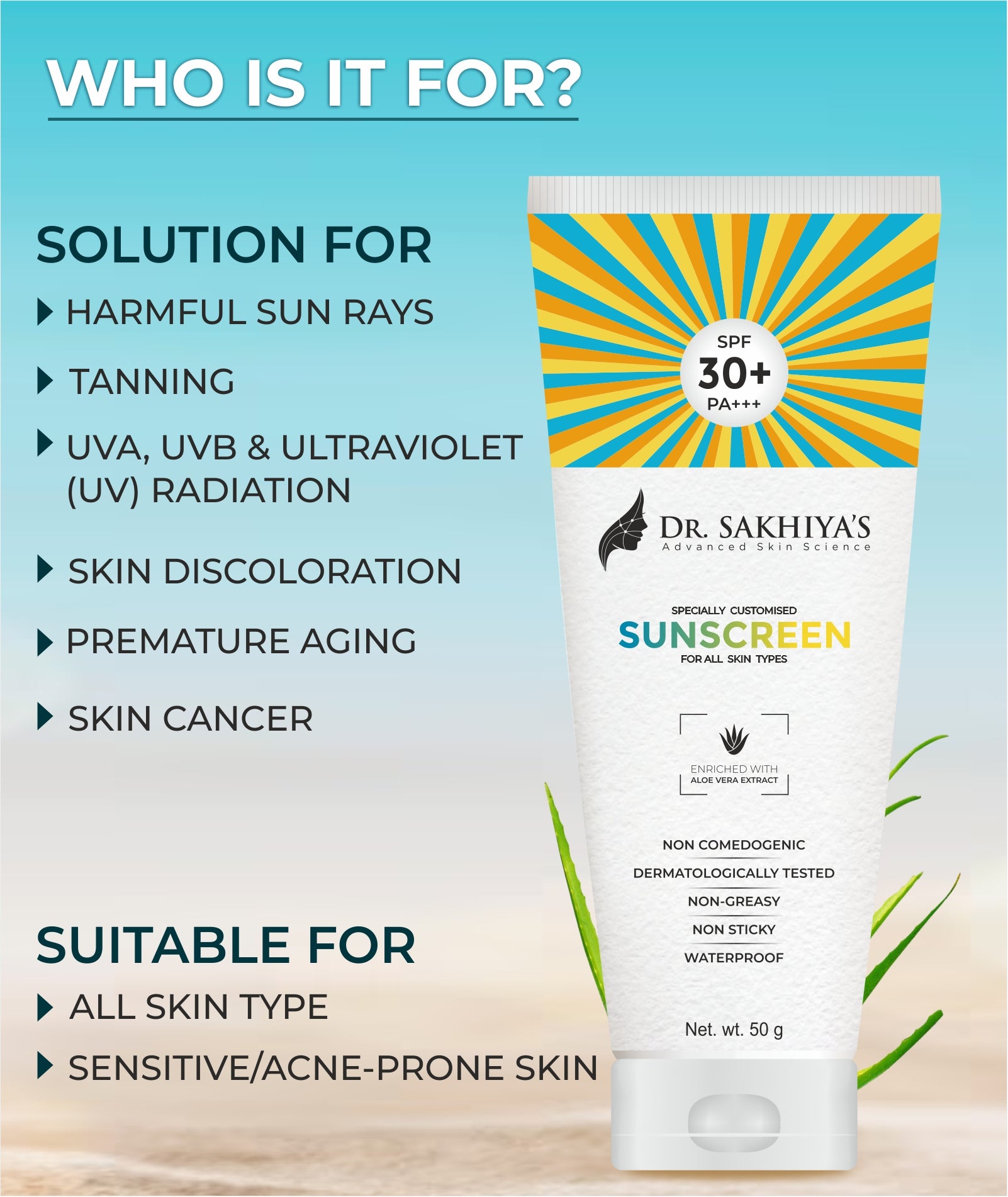 Full Protection From Harmful Sun Rays And Suitable For All Types Of Skin