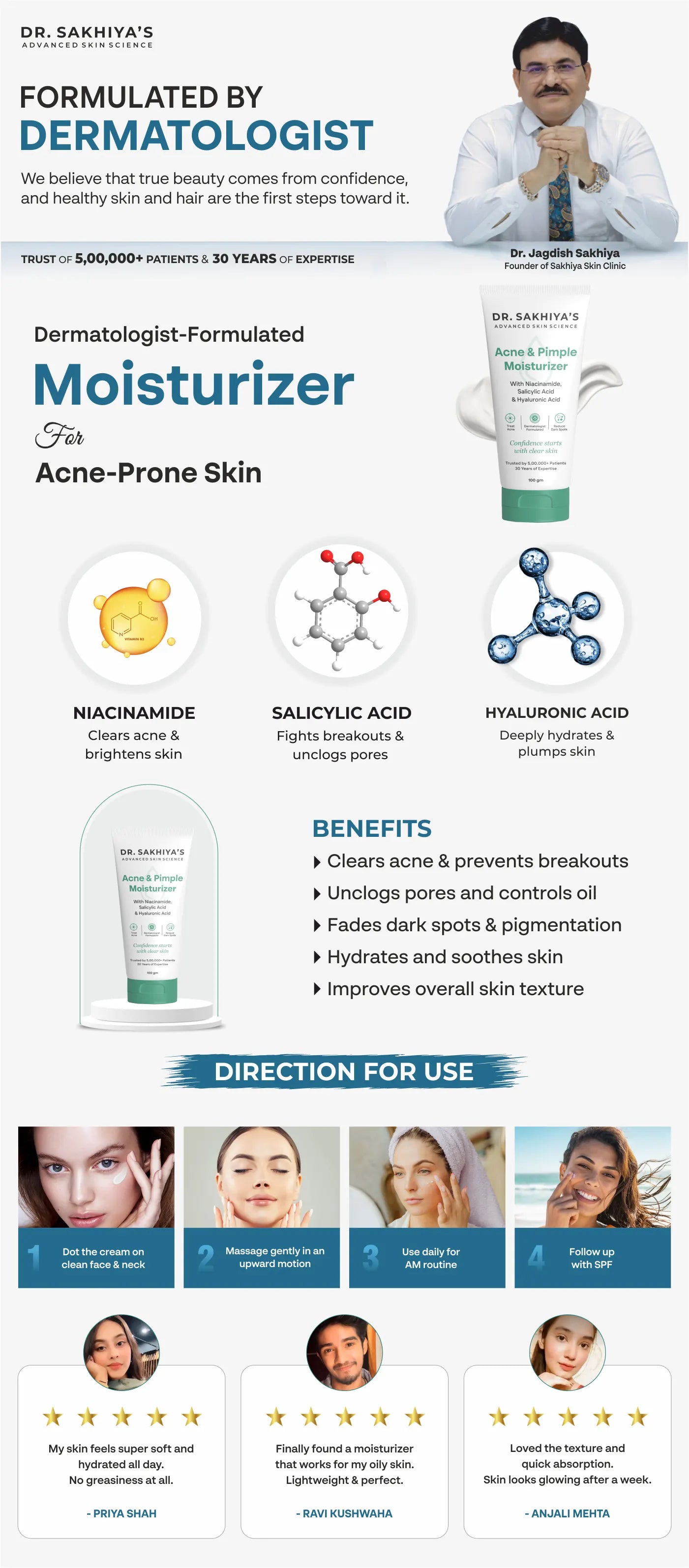Dr. Sakhiya's Acne & Pimple Moisturizer