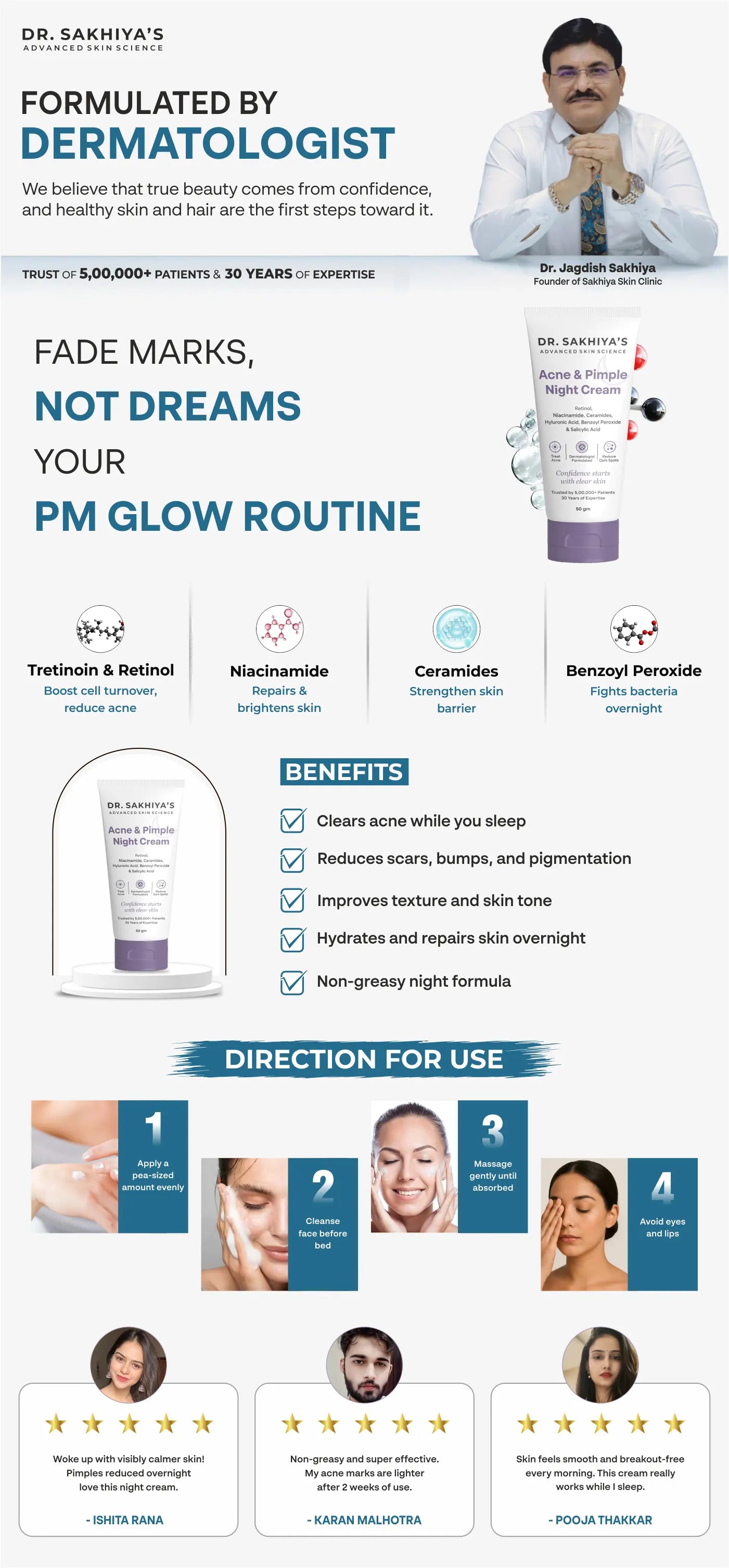 Dr. Sakhiya’s Acne & Pimple Night Cream