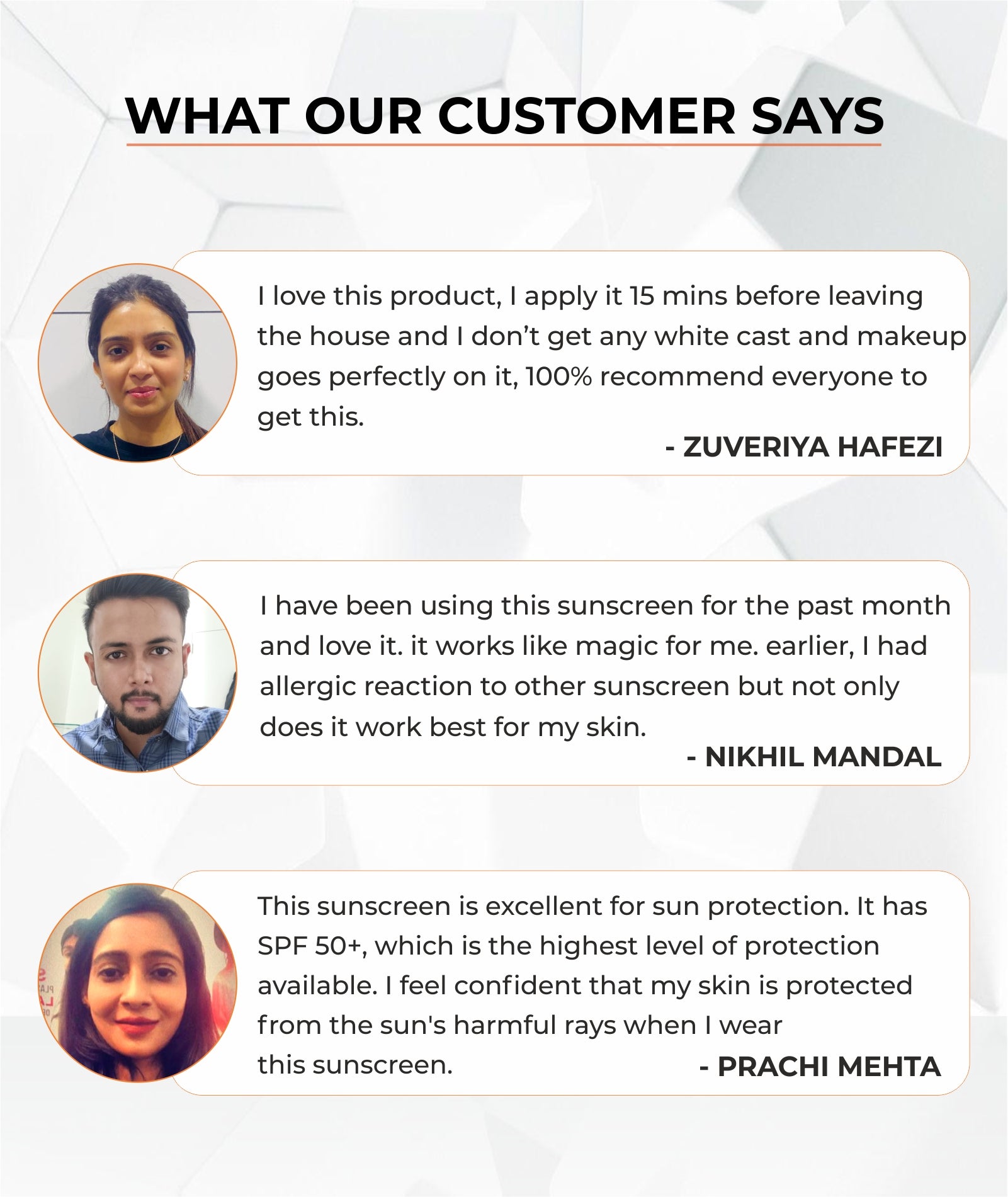 Google Reviews Of Customers Of Dr. Sakhiya's Sunscreen