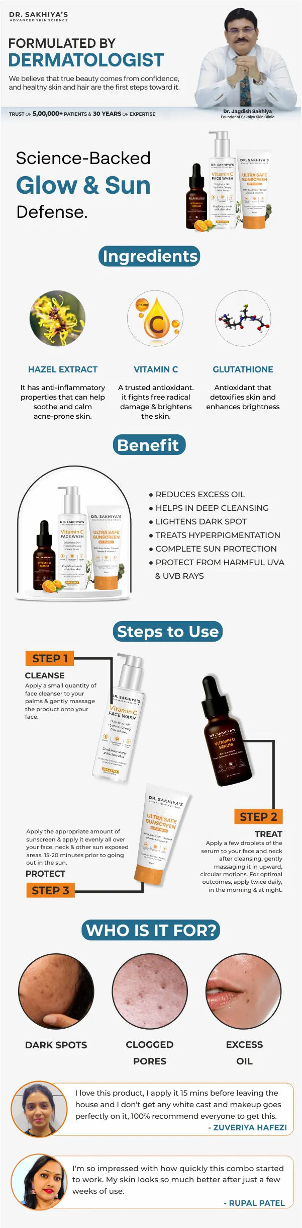 Dr. Sakhiya's Glow Shield Trio